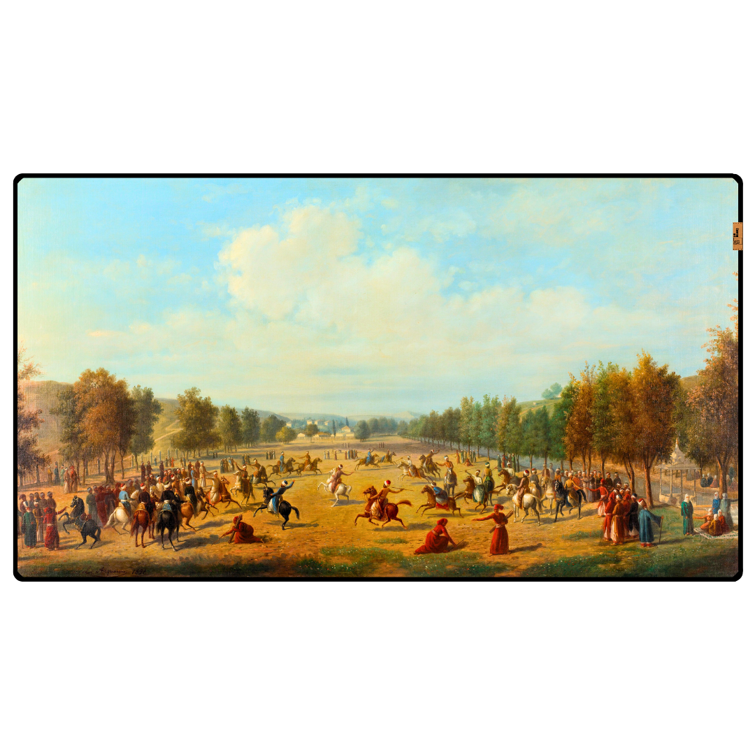 Kağıthane’de Cirit Oyunu (A Jereed Game in Kağıthane) - Luigi Acquarone - Mouse Pad & Masa Matı