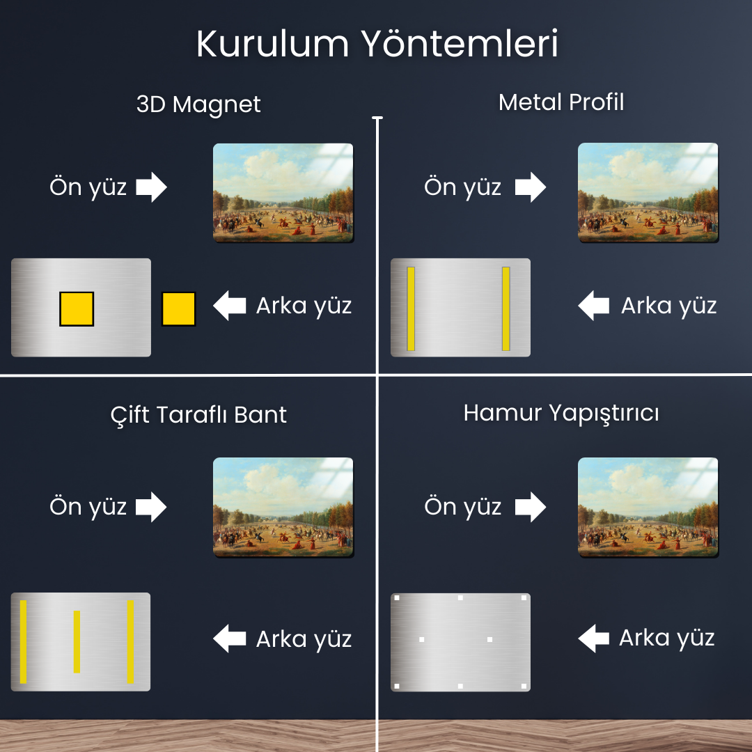 Kağıthane’de Cirit Oyunu (A Jereed Game in Kağıthane) -Luigi Acquarone - Metal Poster & Tablo