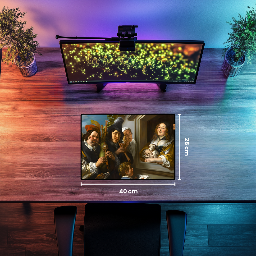 Ambulant Müzisyenleri ya da Serenat (Ambulant Musicians or the Serenade) - Jacob Jordaens - Mouse Pad & Masa Matı