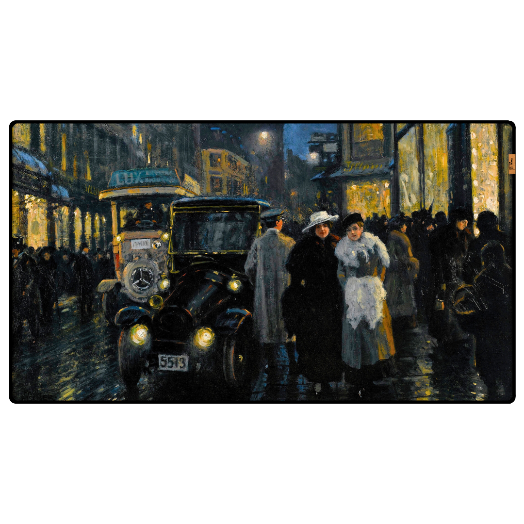 Bulvarda Akşam (An Evening Stroll on the Boulevard) - Paul Gustave Fischer - Mouse Pad & Masa Matı
