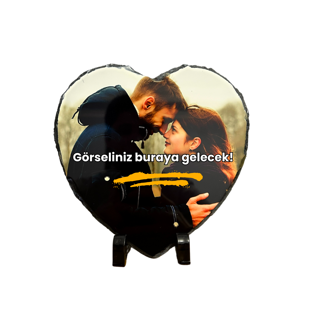 Kişiye Özel Doğal Taş (Fotoğraf Baskılı - Standı ile Birlikte)