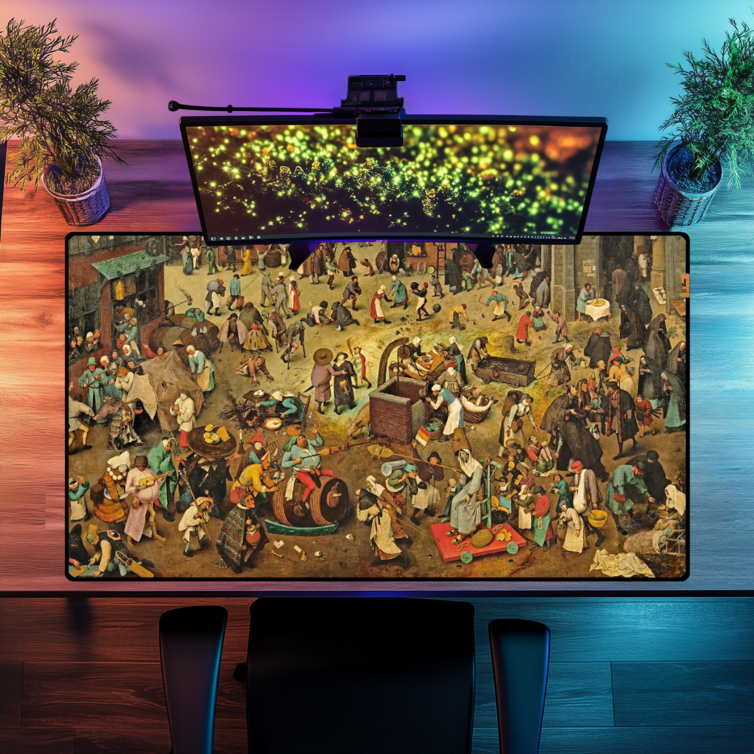 Karnaval ve Perhiz Arasındaki Savaş (The Fight Between Carnival and Lent) - Pieter Bruegel the Elder - Mouse Pad & Masa Matı