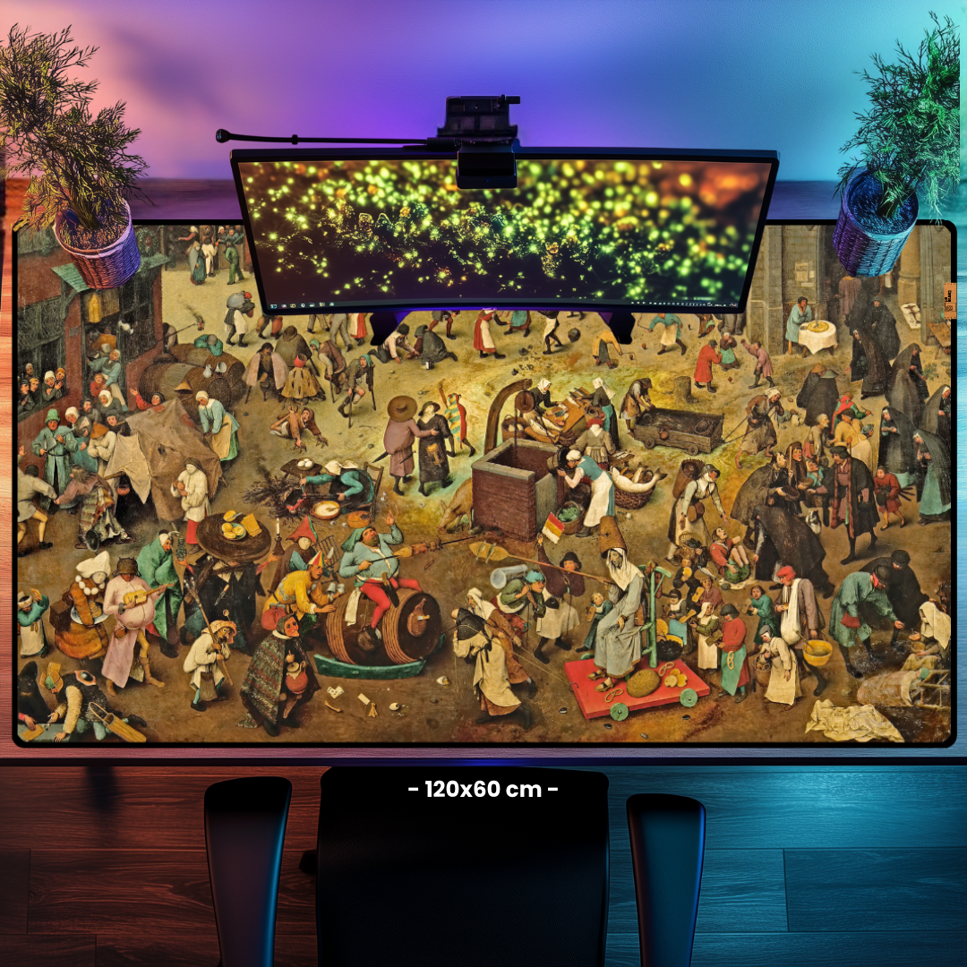 Karnaval ve Perhiz Arasındaki Savaş (The Fight Between Carnival and Lent) - Pieter Bruegel the Elder - Mouse Pad & Masa Matı