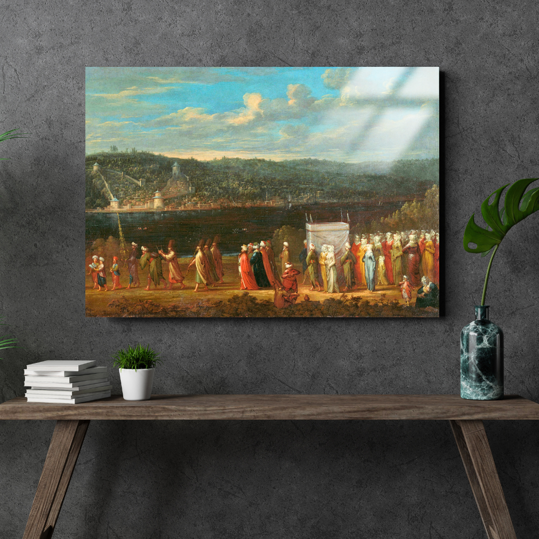 Boğaz'da Düğün Alayı (Wedding procession on the Bosphorus) - Jean Baptiste Vanmour - Metal Poster & Tablo