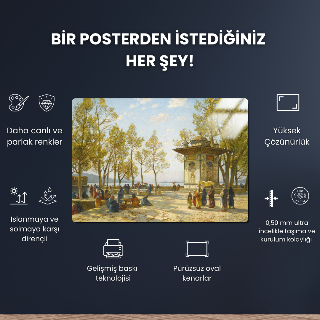 İstanbul - Hermann David Salomon Corrodi - Metal Poster & Tablo