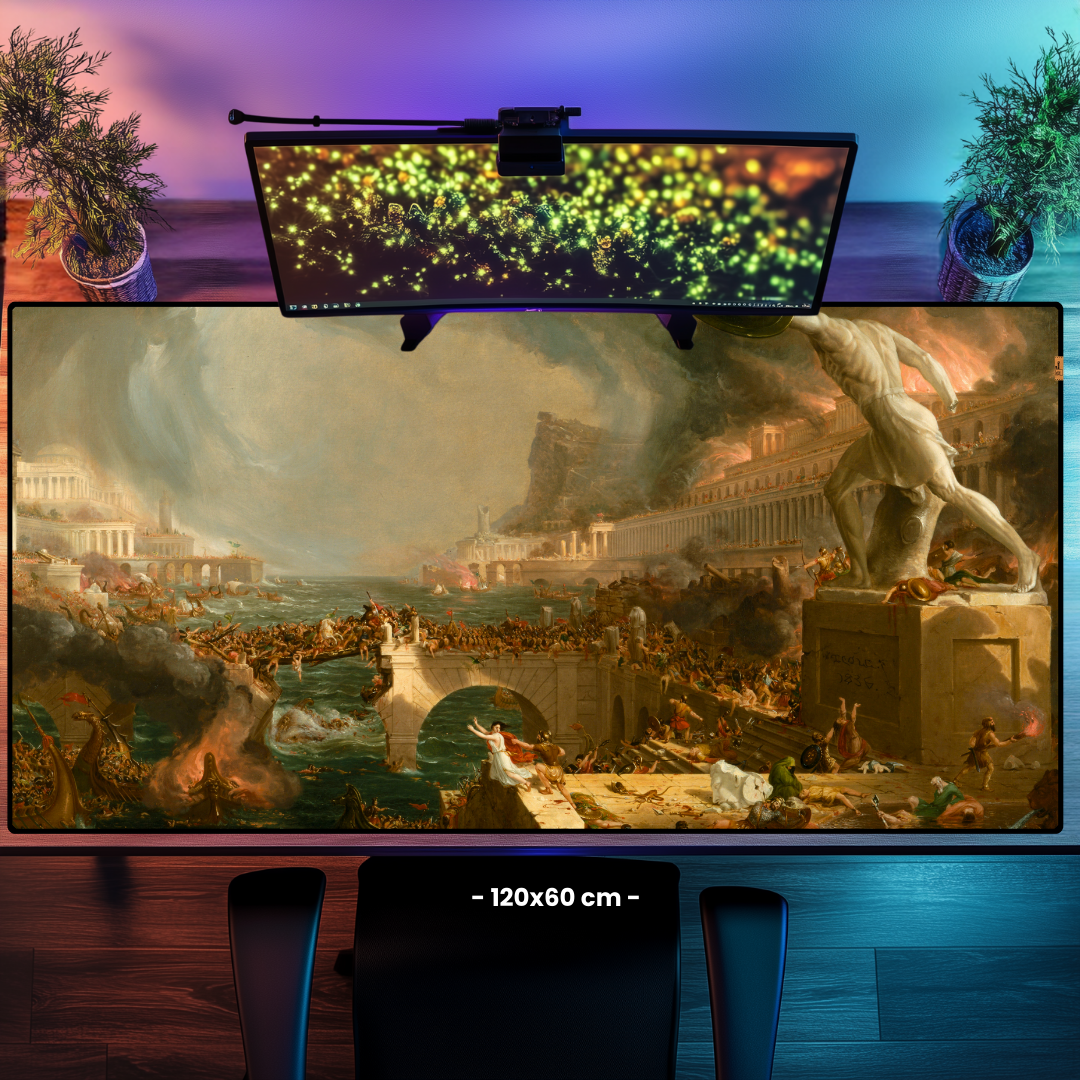 İmparatorluğun Rotası Yıkım (The Course of Empire Destruction) - Cole Thomas - Mouse Pad & Masa Matı