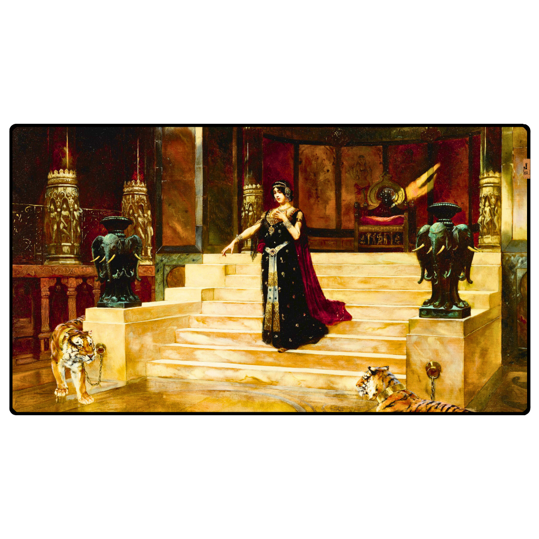 Salome ve Kaplanlar (Salome and the Tigers) - Rudolf Ernst - Mouse Pad & Masa Matı