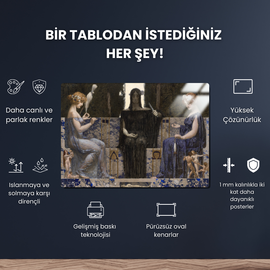 Kader Tanrıçaları (The Three Fates) - Alexander Rothaug - Metal Poster & Tablo