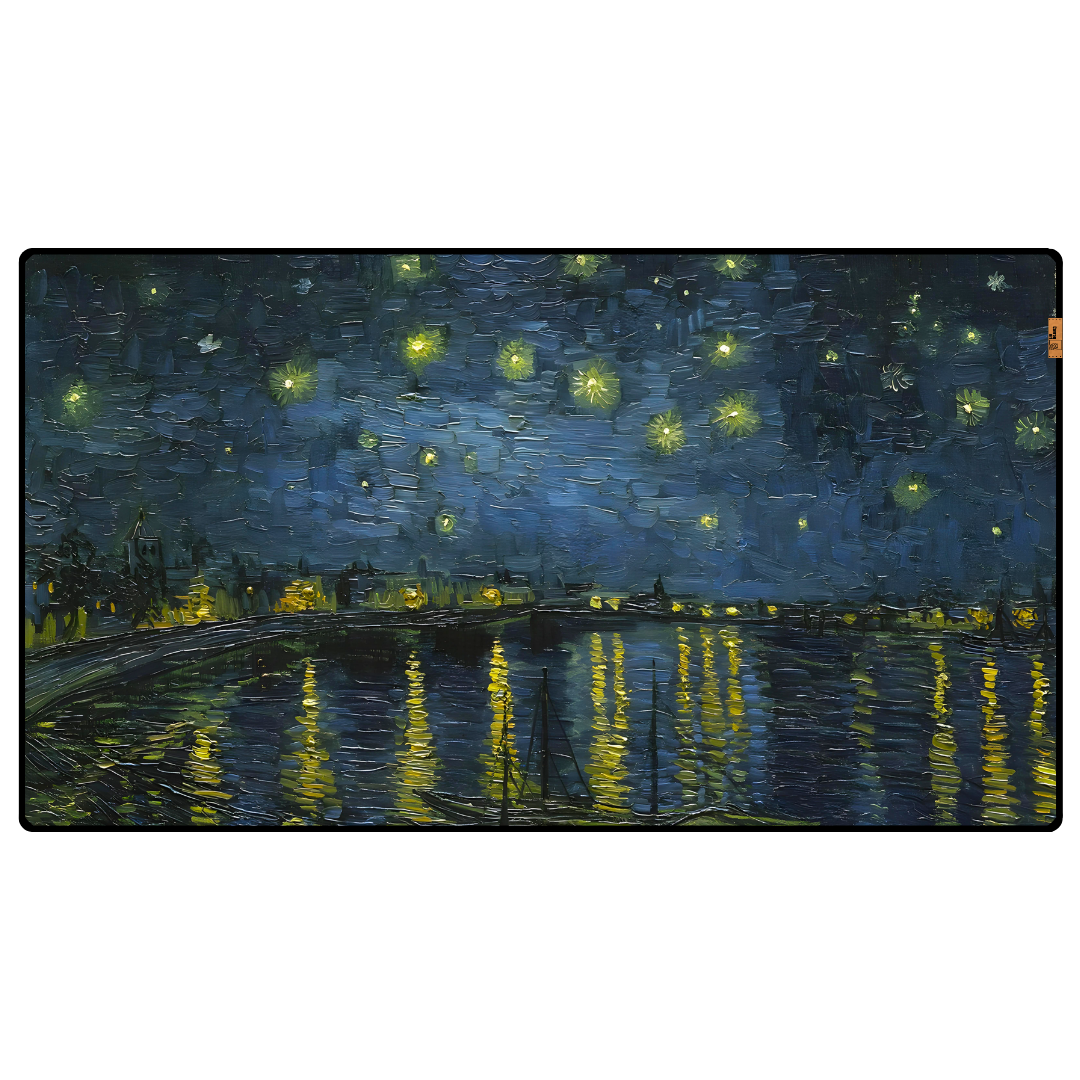 Rhone Üzerinde Yıldızlı Gece (Starry Night on the Rhone) - Vincent van Gogh - Mouse Pad & Masa Matı