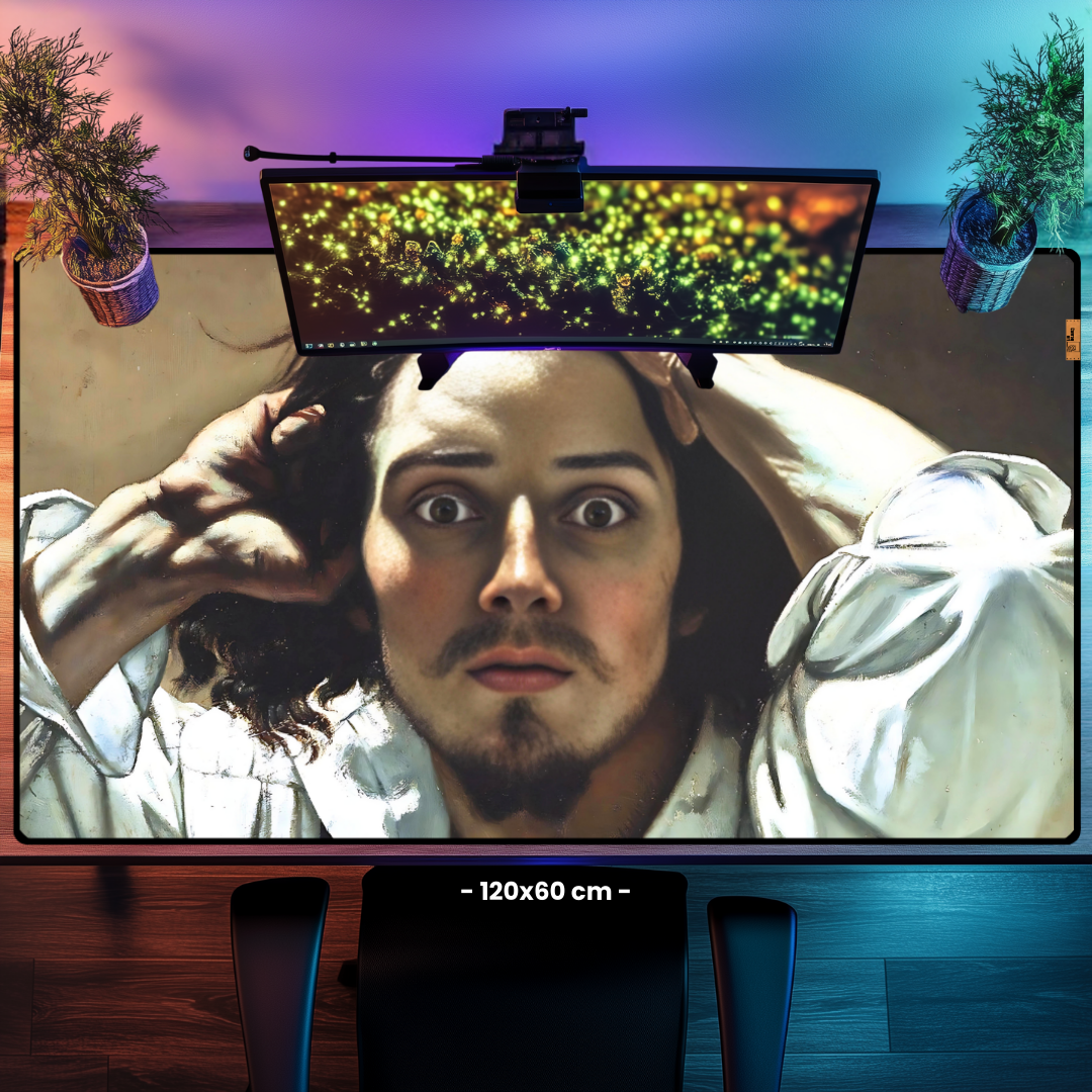 Umutsuz Adam (The Desperate Man) - Gustave Courbet - Mouse Pad & Masa Matı