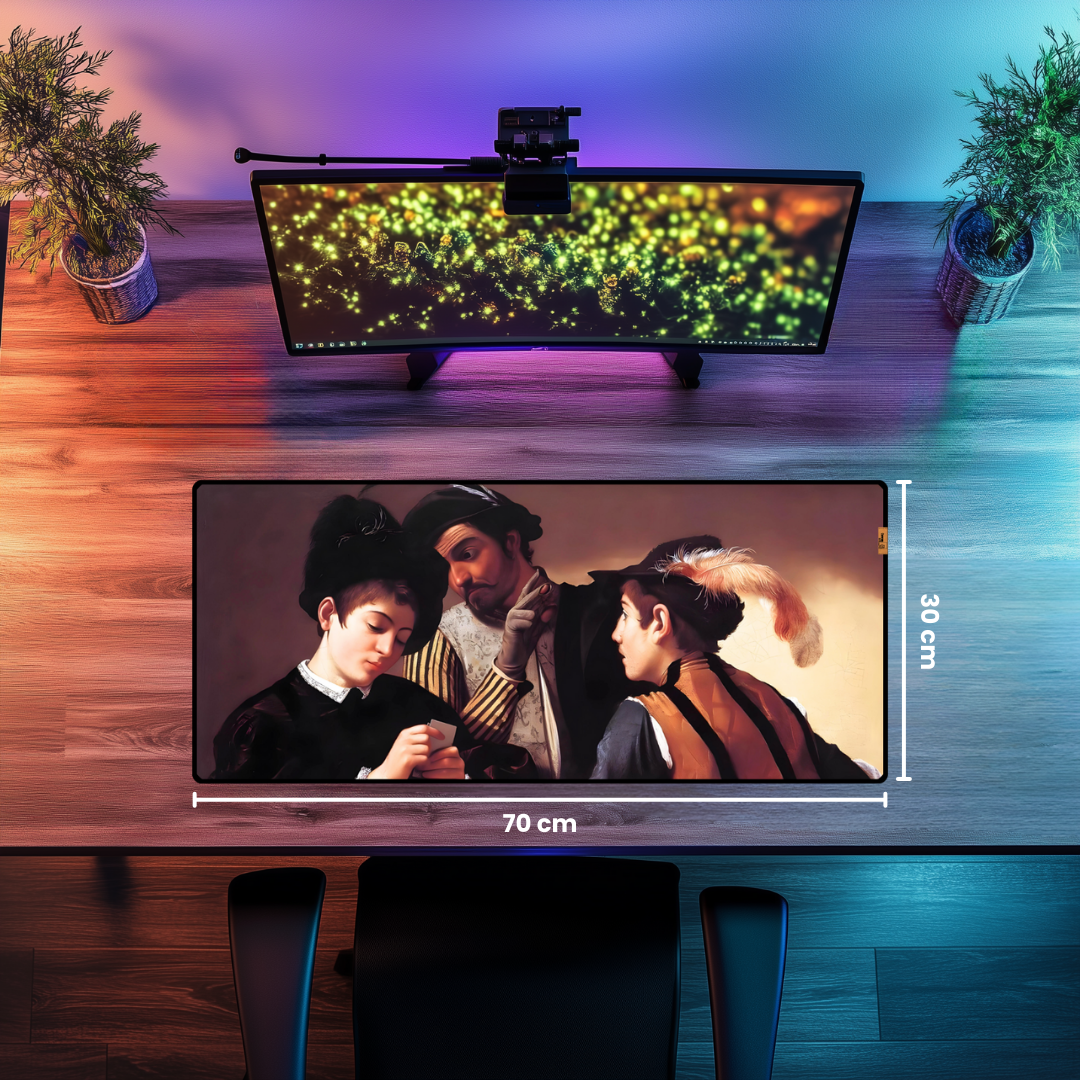 Hilekarlar (The Cardsharps) - Caravaggio - Mouse Pad & Masa Matı
