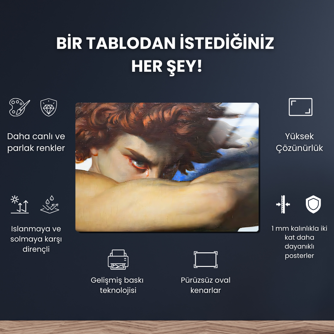 Düşmüş Melek (The Fallen Angel) - Alexandre Cabanel - Metal Poster & Tablo