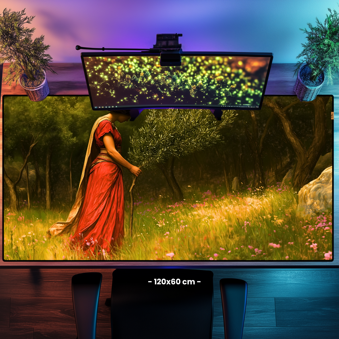 Athena Zeytin Ağacını Dikerken - Mouse Pad & Masa Matı
