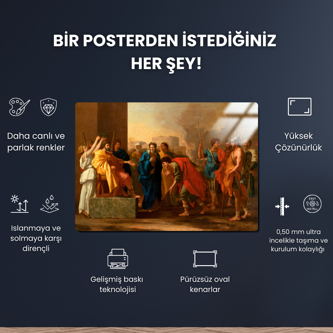 Scipio'nun Erdemi ( Scipio's Noble Deed) - Nicolas Poussin - Metal Poster & Tablo