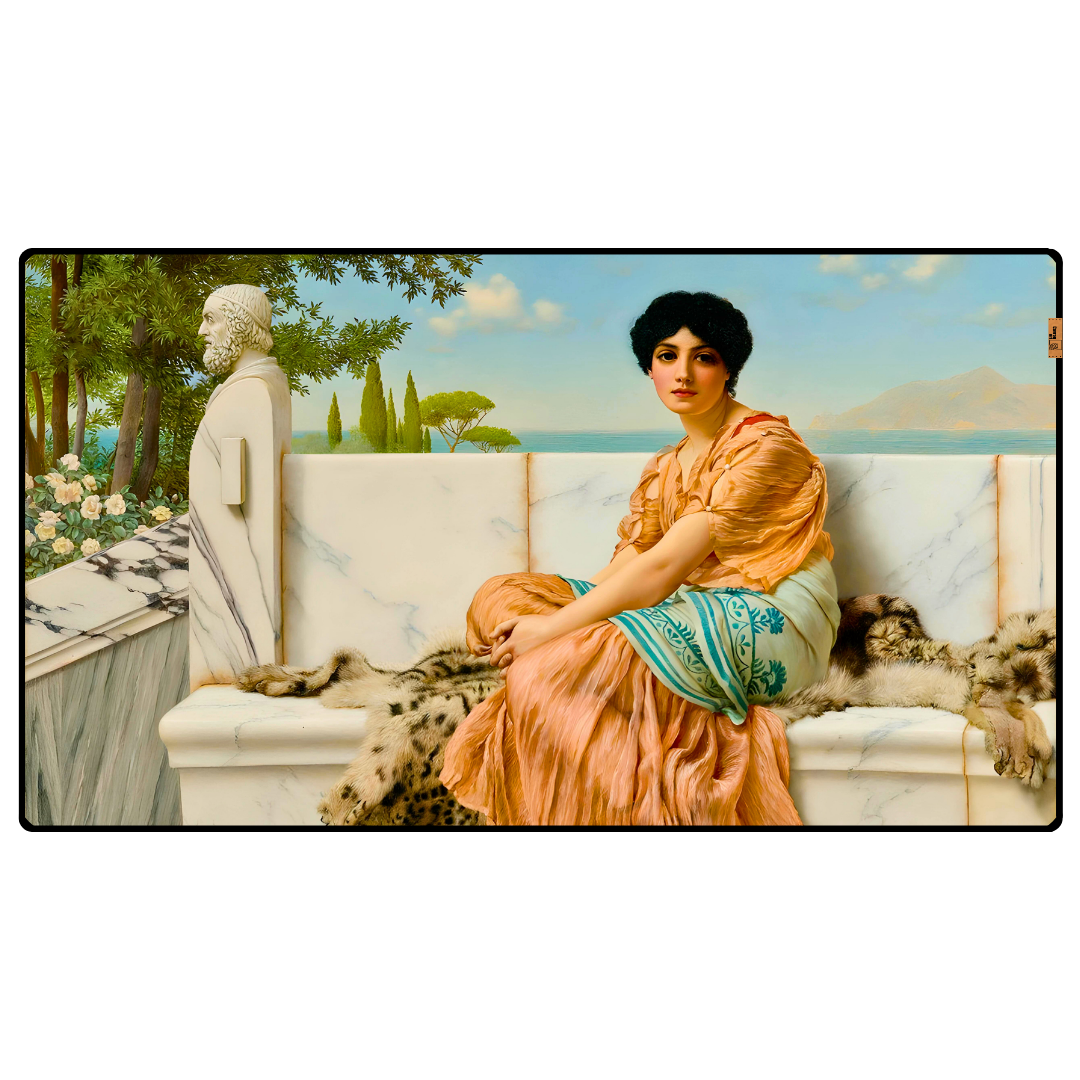 Sappho Günlerinden (In the Days of Sappho) - John William Godward - Mouse Pad & Masa Matı
