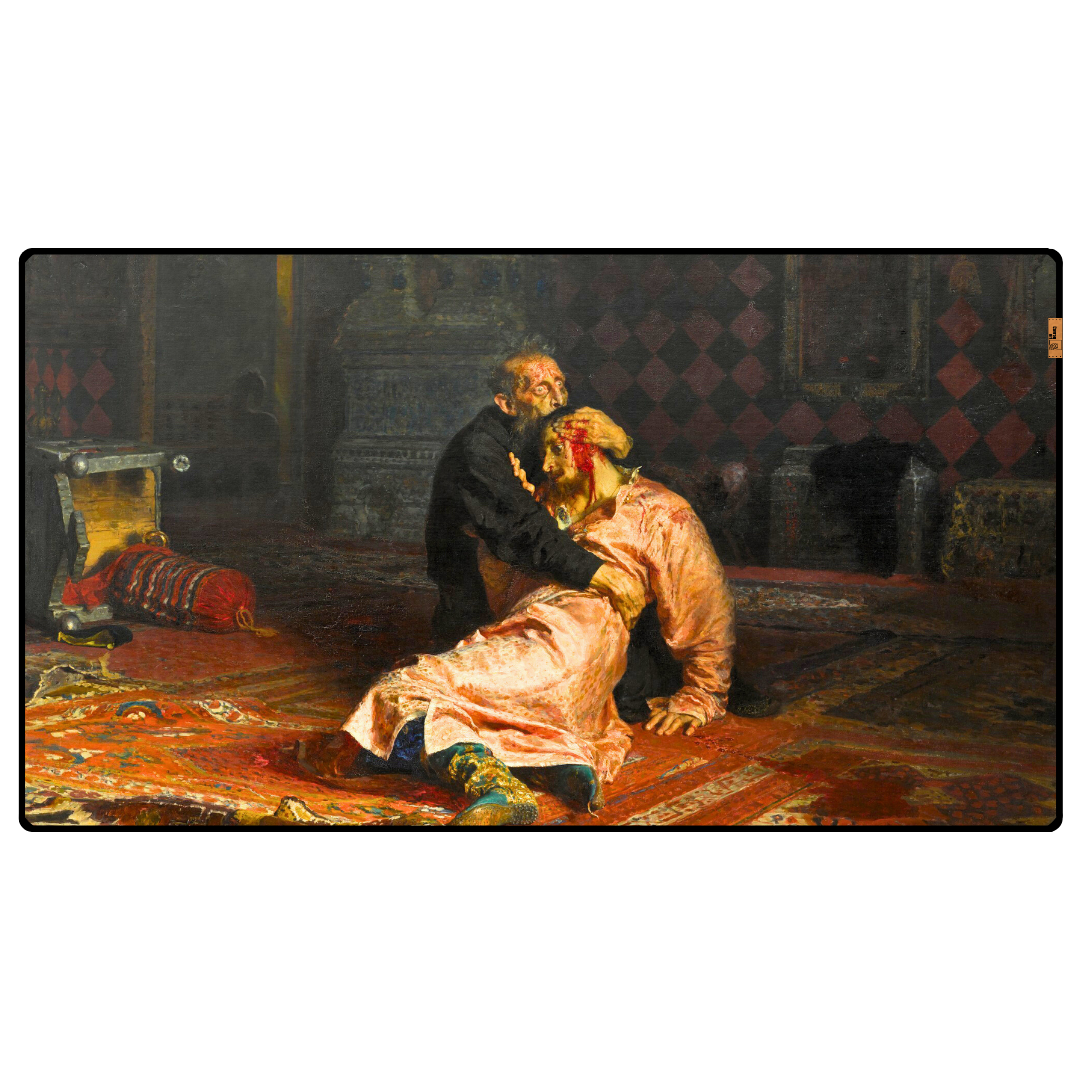 Korkunç Ivan ve Oğlu İvan (Ivan the Terrible and His Son Ivan) - Ilya Repin - Mouse Pad & Masa Matı