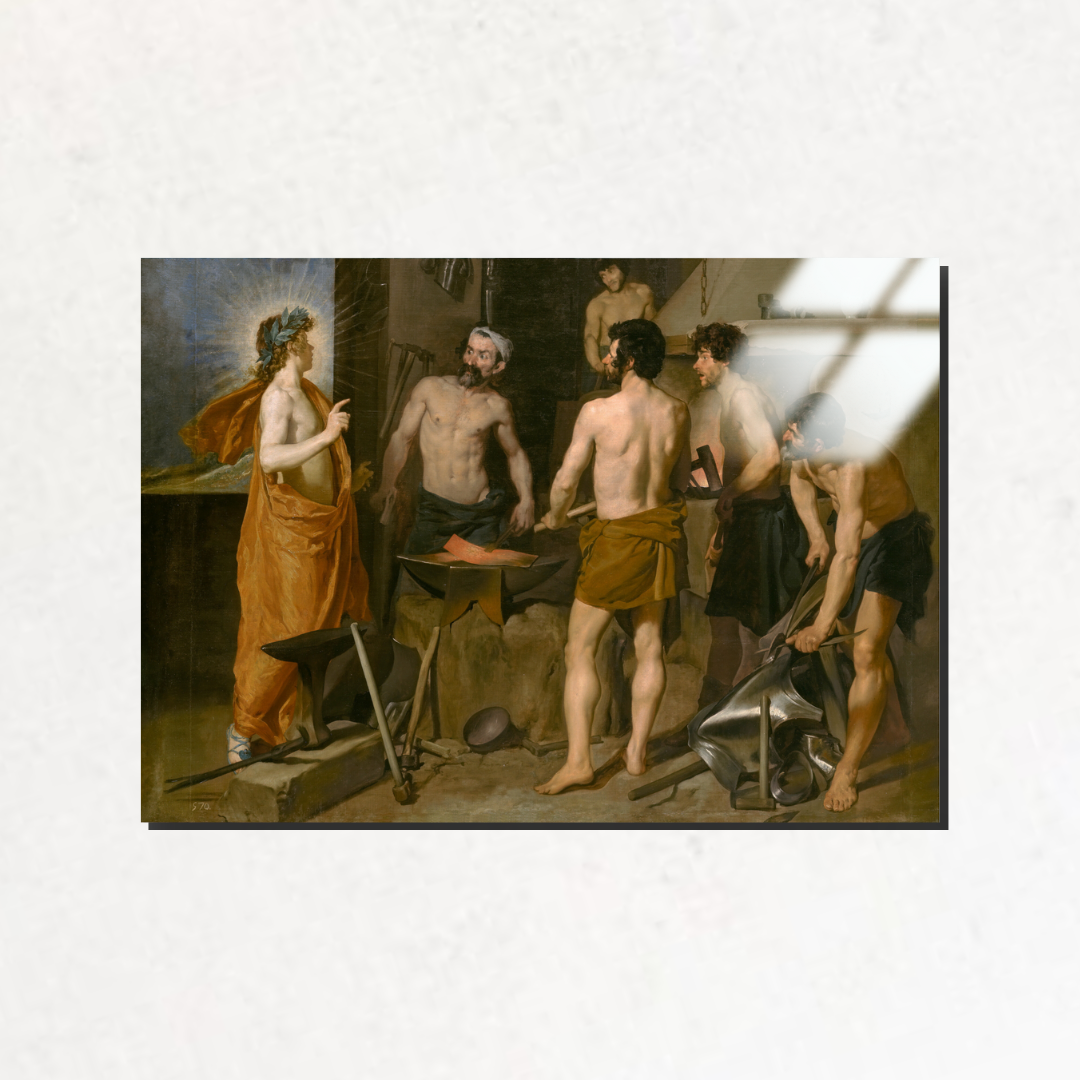 Apollo Vulcan'ın Demirhanesinde (Apollo in the Forge of Vulcan) - Diego Velazquez - Metal Poster & Tablo