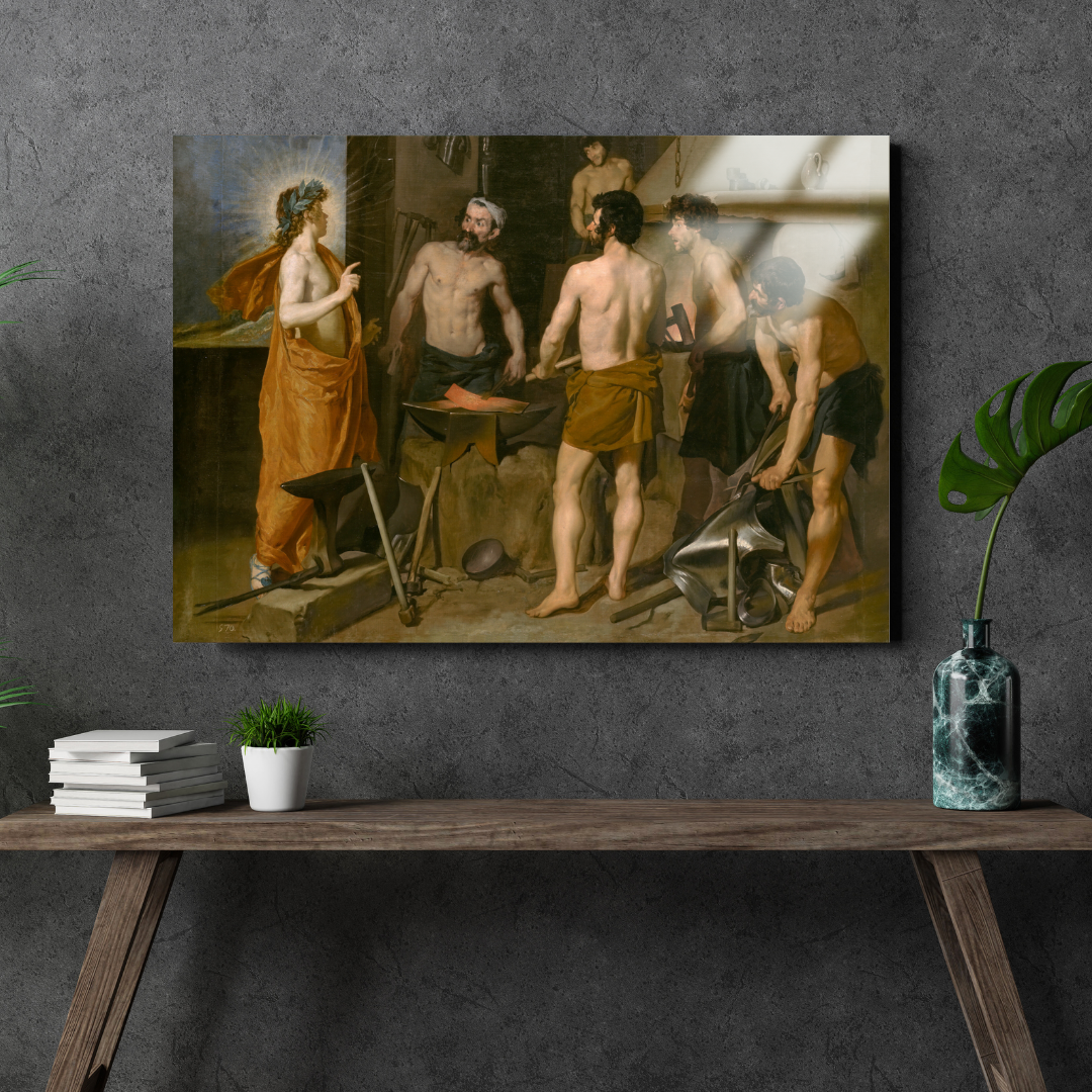 Apollo Vulcan'ın Demirhanesinde (Apollo in the Forge of Vulcan) - Diego Velazquez - Metal Poster & Tablo