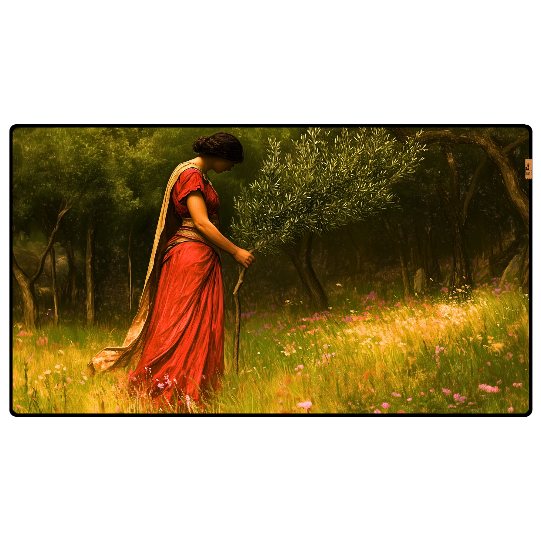 Athena Zeytin Ağacını Dikerken - Mouse Pad & Masa Matı