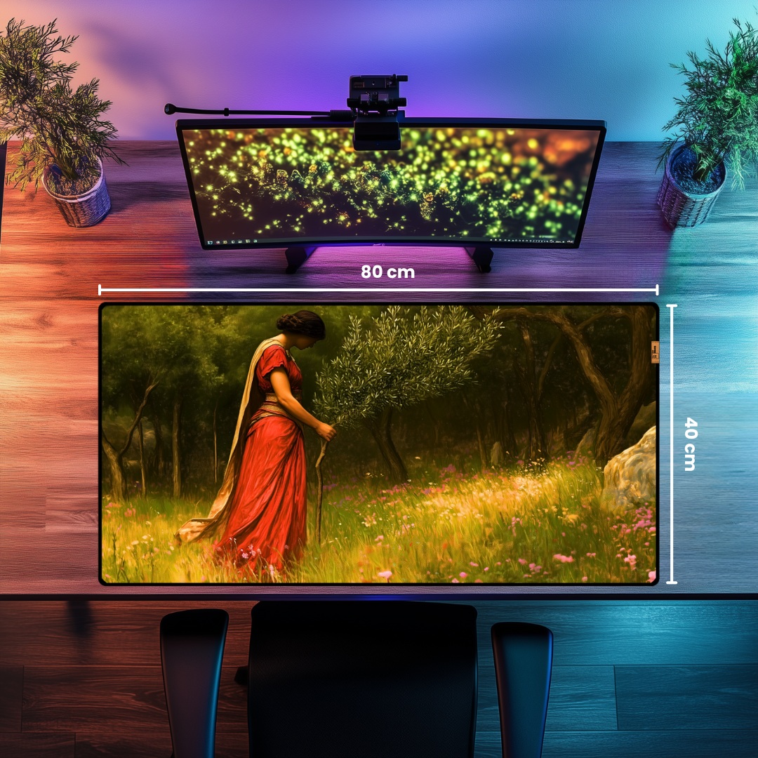 Athena Zeytin Ağacını Dikerken - Mouse Pad & Masa Matı