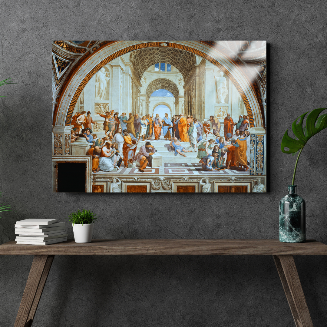 Atina Okulu (The School of Athens) - Raphael - Metal Poster & Tablo