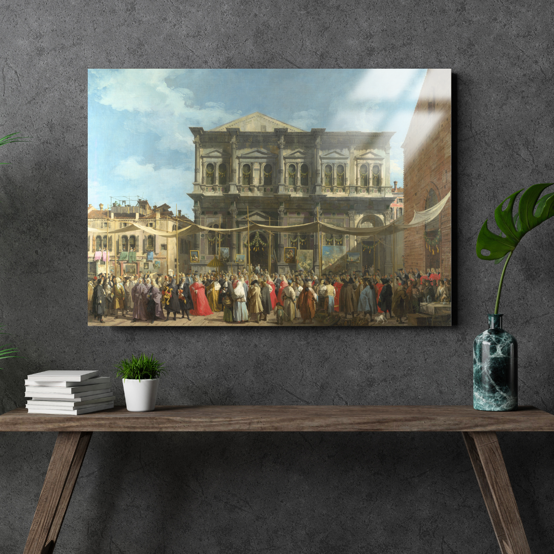 Aziz Roch Yortusu Günü Venedik (The Feast Day of St Roch) - Canaletto - Metal Poster & Tablo