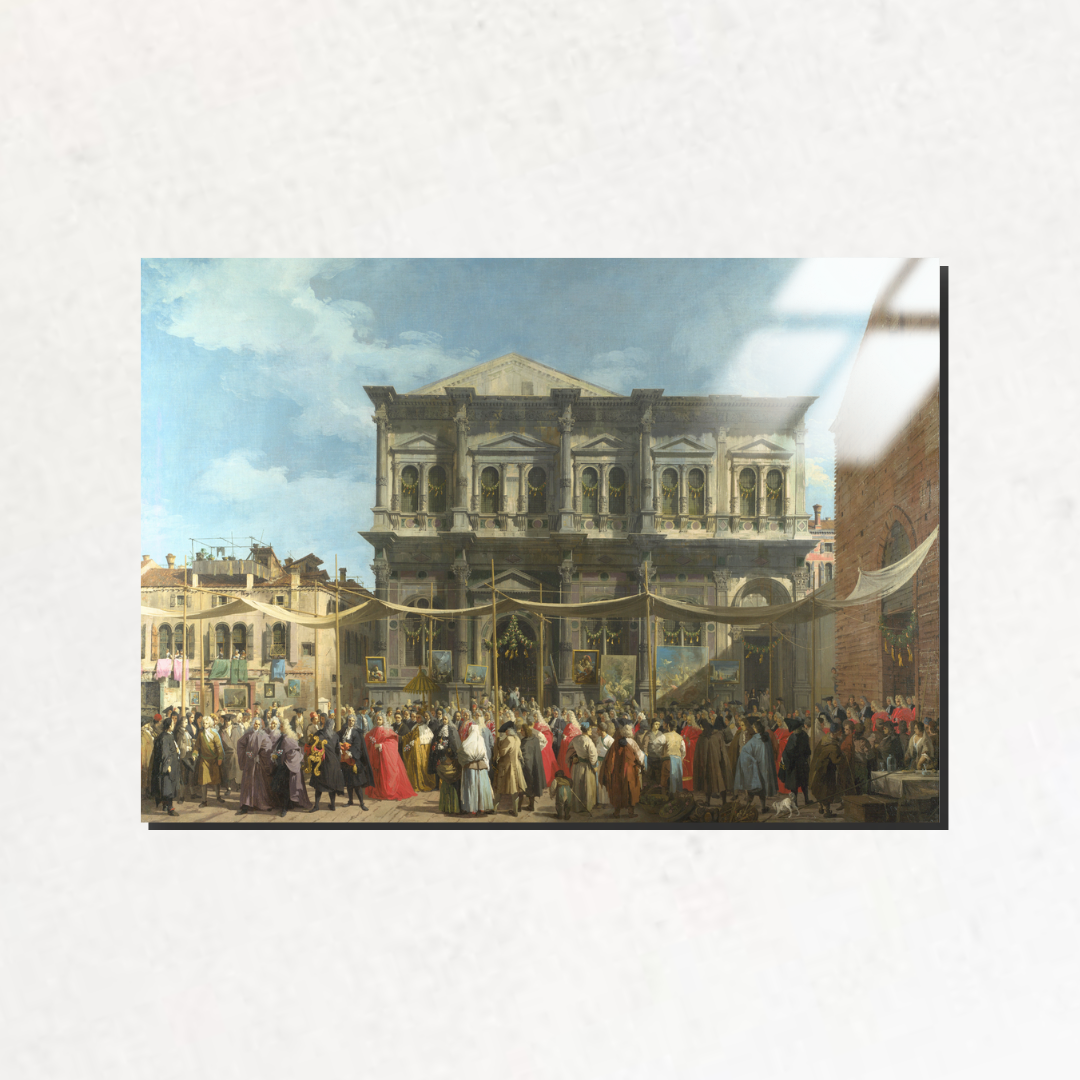 Aziz Roch Yortusu Günü Venedik (The Feast Day of St Roch) - Canaletto - Metal Poster & Tablo