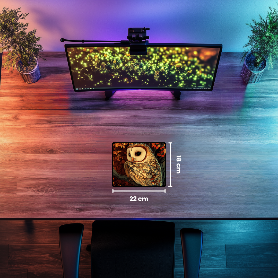 Baykuş - Mouse Pad & Masa Matı