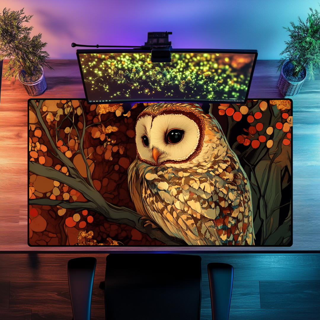 Baykuş - Mouse Pad & Masa Matı