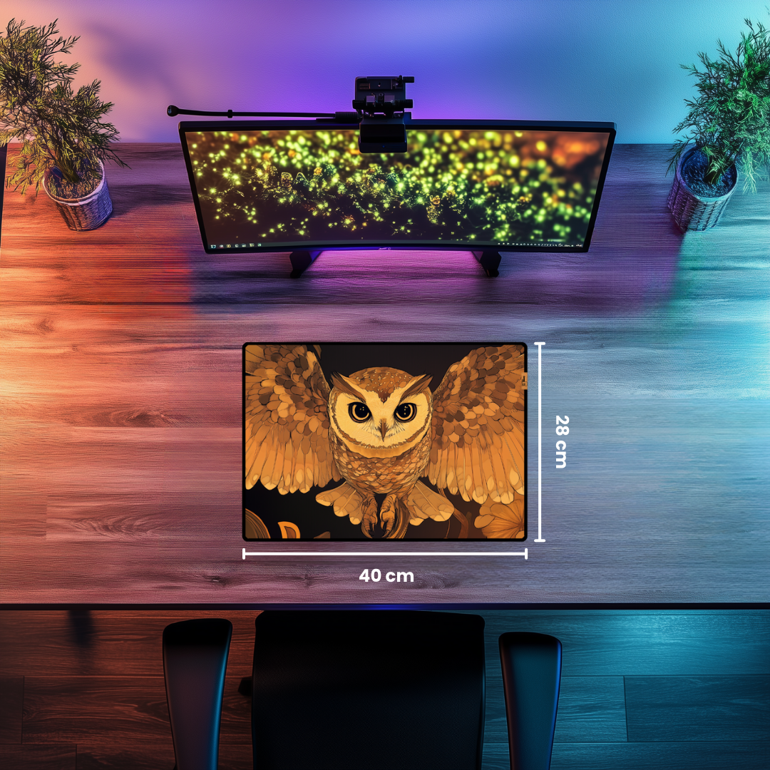 Baykuş (2) - Mouse Pad & Masa Matı