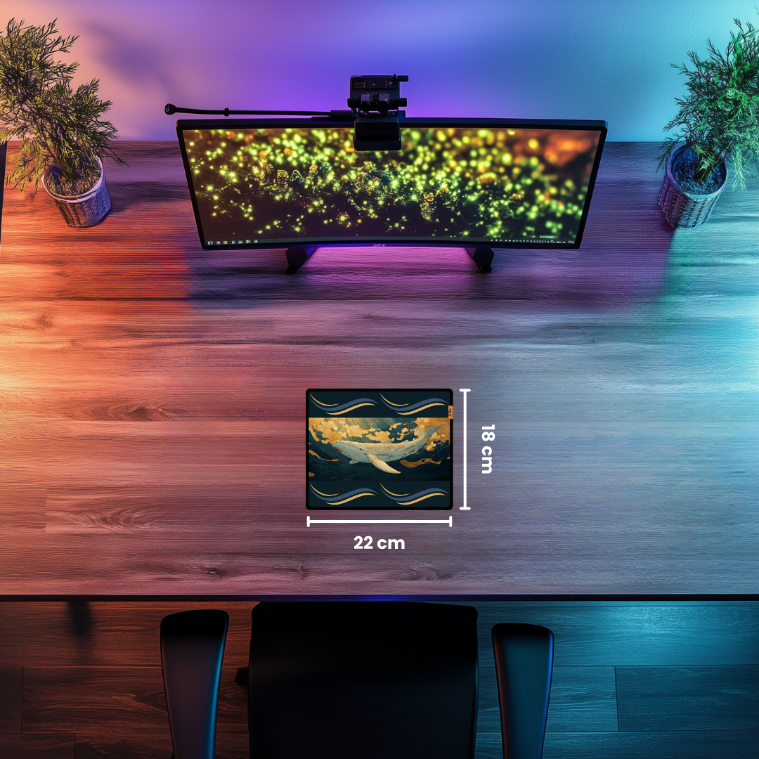 Beyaz Balina - Mouse Pad & Masa Matı