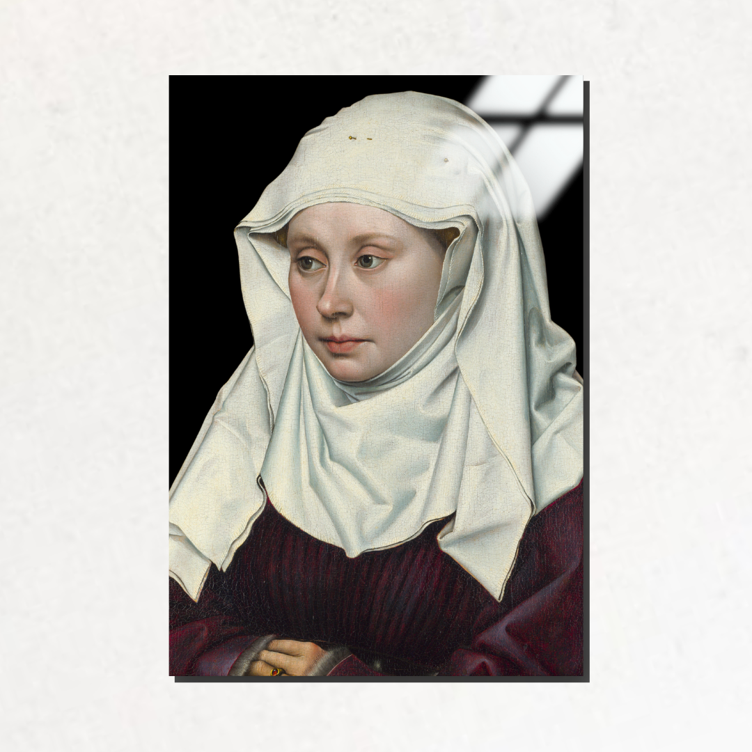 Bir Kadın Portresi (Portrait of a Woman) - Robert Campin - Metal Poster & Tablo