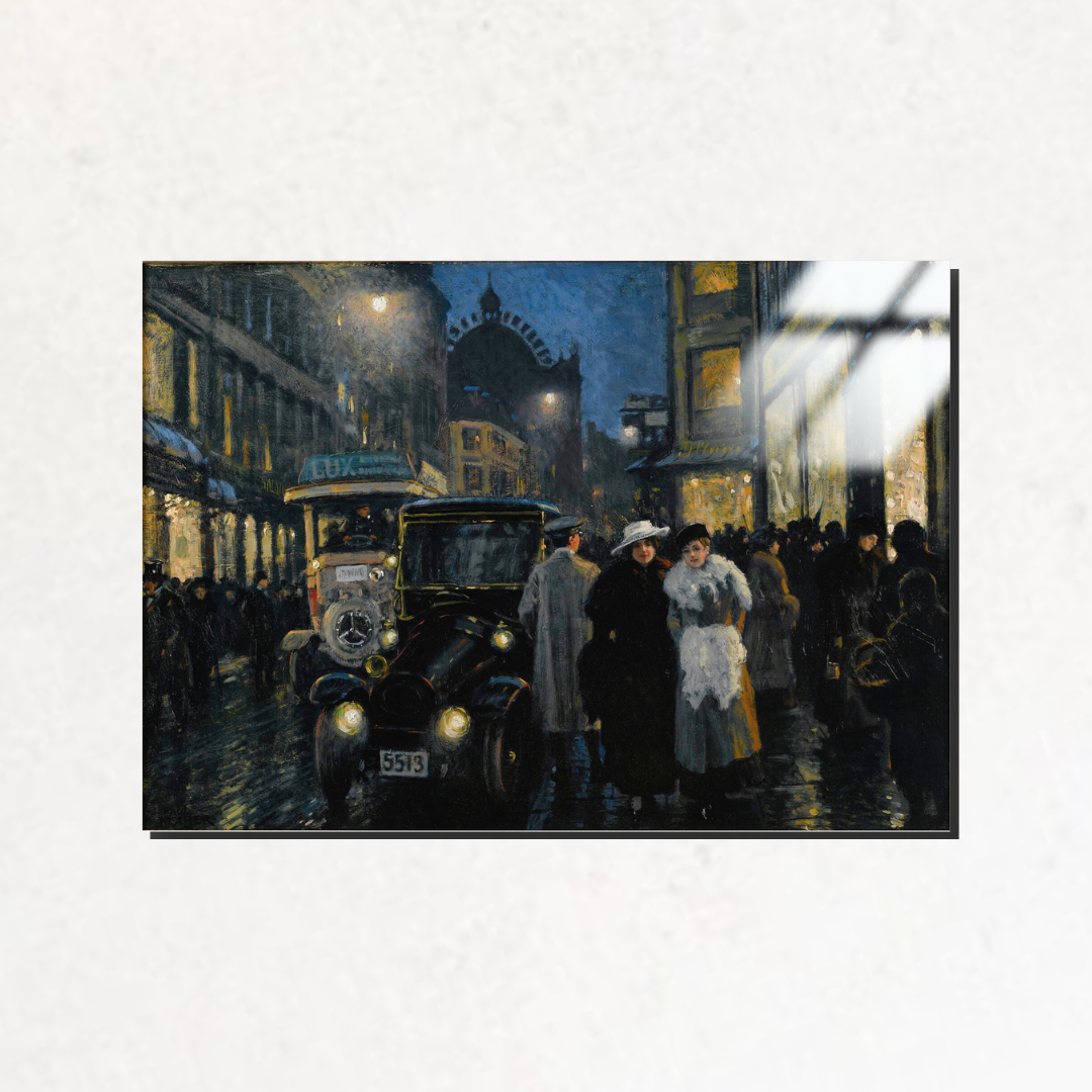 Bulvarda Akşam (An Evening Stroll on the Boulevard) - Paul Gustave Fischer - Metal Poster & Tablo