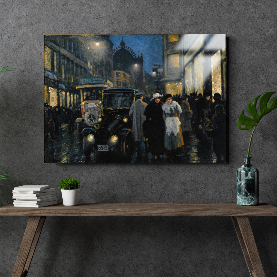 Bulvarda Akşam (An Evening Stroll on the Boulevard) - Paul Gustave Fischer - Metal Poster & Tablo