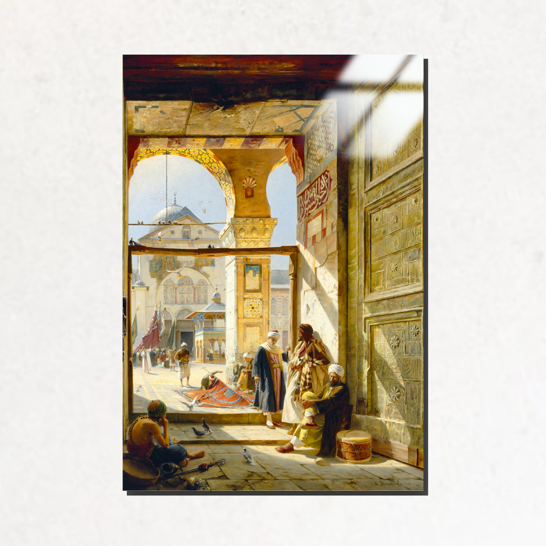 Büyük Emevi Camii Kapısı, Şam (The Gate Of The Great Umayyad Mosque, Damascus) - Gustav Bauernfeind - Metal Poster & Tablo