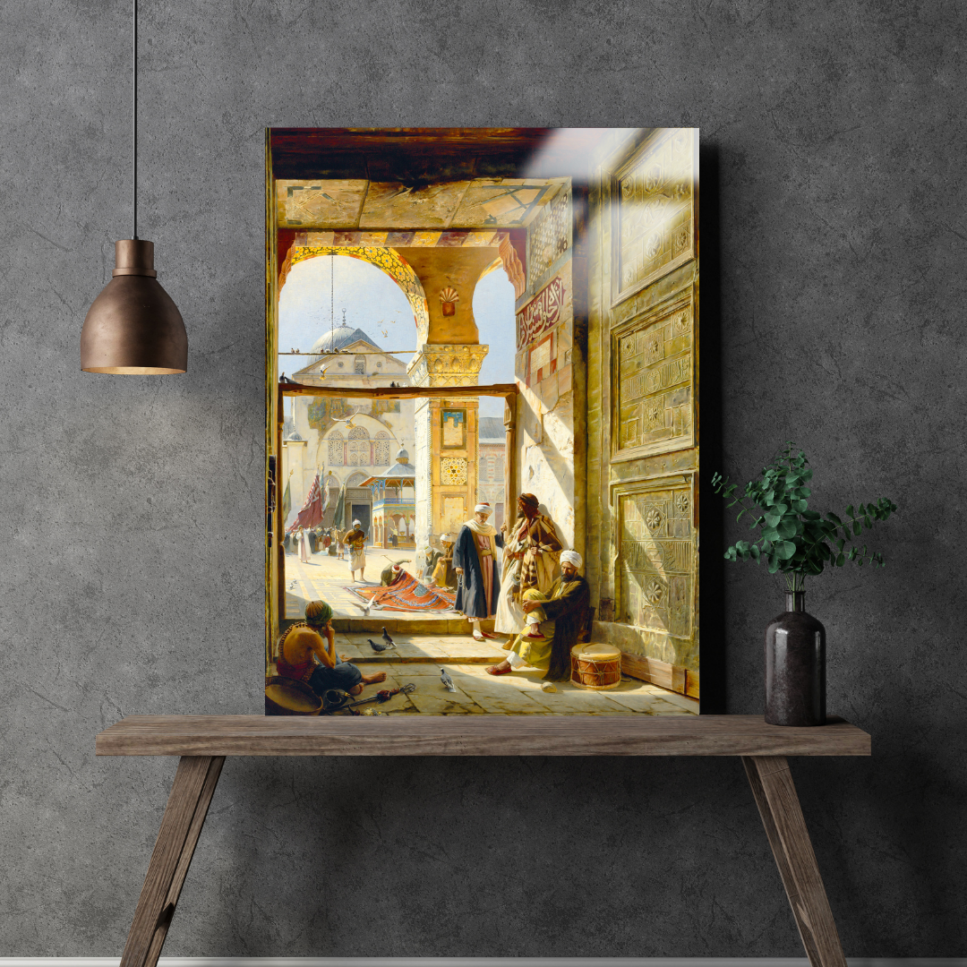 Büyük Emevi Camii Kapısı, Şam (The Gate Of The Great Umayyad Mosque, Damascus) - Gustav Bauernfeind - Metal Poster & Tablo