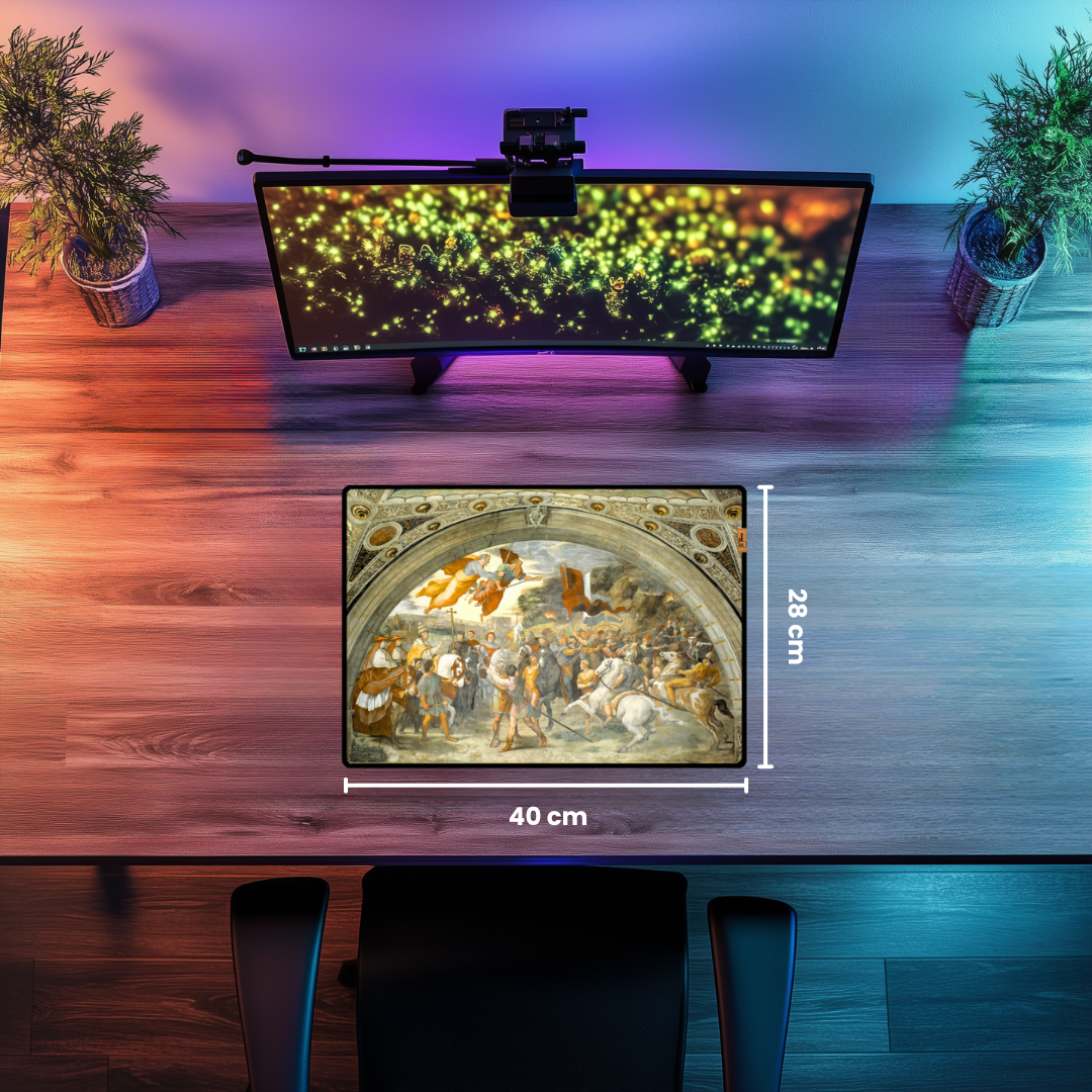 Büyük Leo ve Atilla'nın Toplantısı (The Meeting of Leo the Great and Attila) - Raphael - Mouse Pad & Masa Matı
