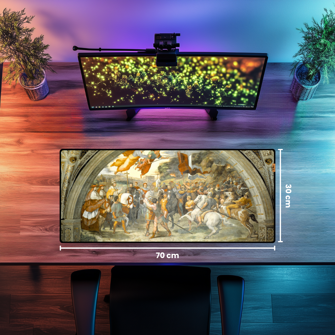 Büyük Leo ve Atilla'nın Toplantısı (The Meeting of Leo the Great and Attila) - Raphael - Mouse Pad & Masa Matı