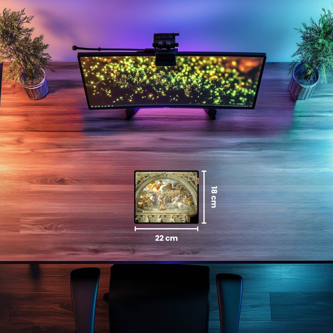 Büyük Leo ve Atilla'nın Toplantısı (The Meeting of Leo the Great and Attila) - Raphael - Mouse Pad & Masa Matı