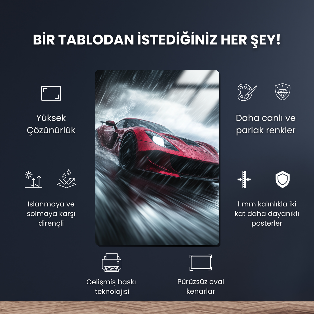 Carbon Stride - Metal Poster & Tablo