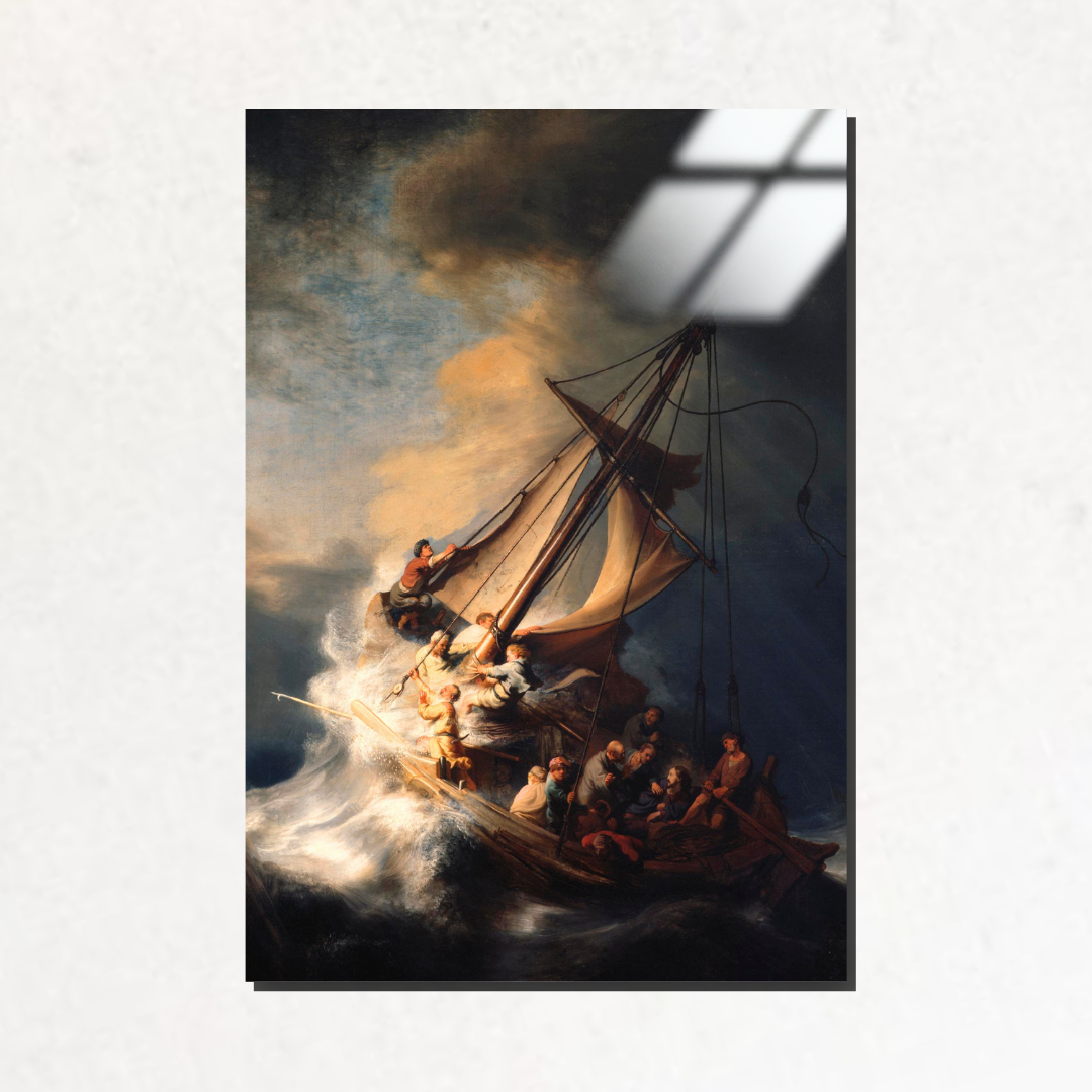 Celile Denizi'ndeki Fırtınada Mesih (Christ in the Storm on the Sea of Galilee) - Rembrandt - Metal Poster & Tablo