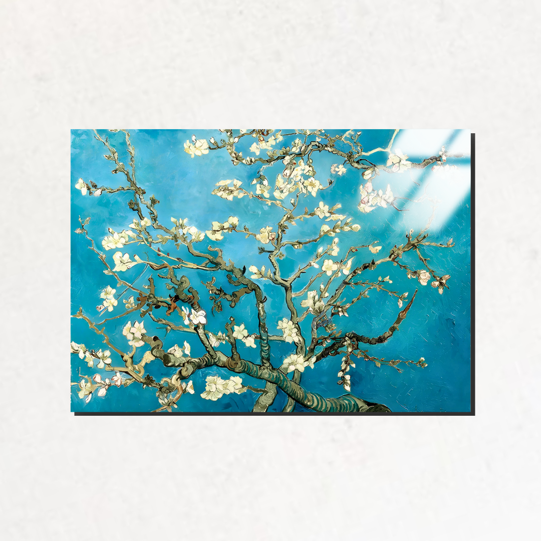 Çiçek Açan Badem Ağacı (Almond Blossoms) - Vincent van Gogh - Metal Poster & Tablo