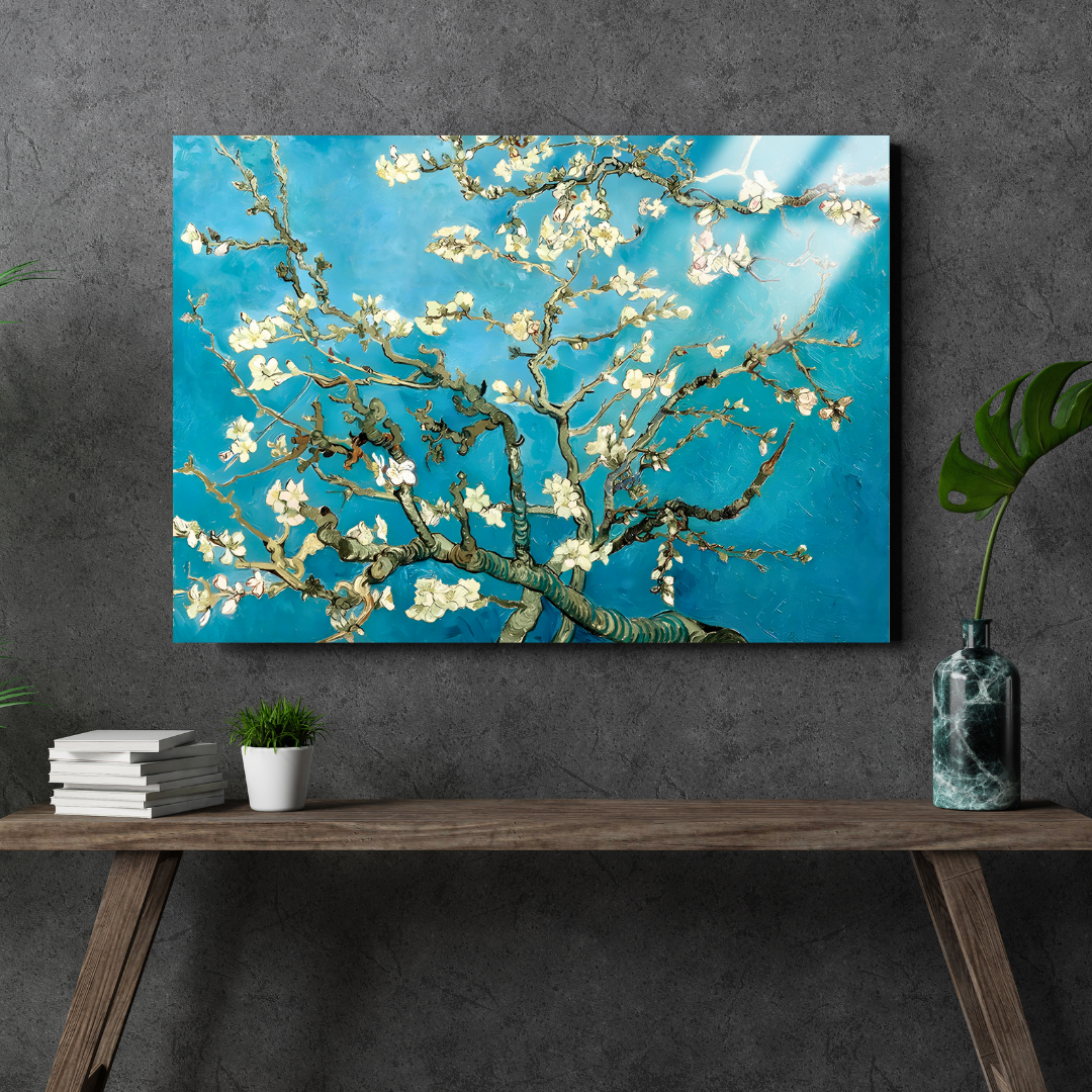 Çiçek Açan Badem Ağacı (Almond Blossoms) - Vincent van Gogh - Metal Poster & Tablo
