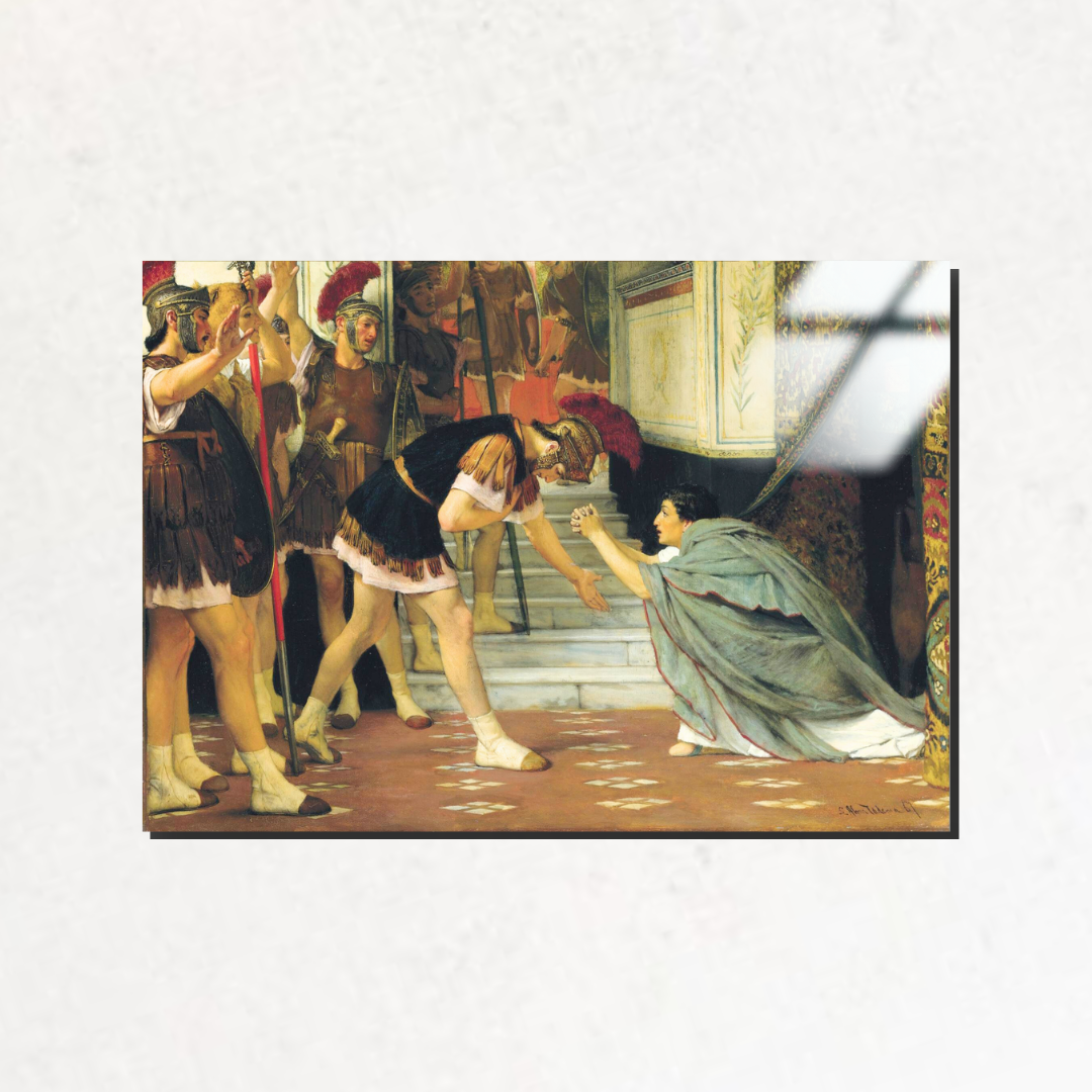 Claudius'un İmparator İlan Edilmesi (Proclaiming Claudius Emperor) - Lawrence Alma Tadema - Metal Poster & Tablo