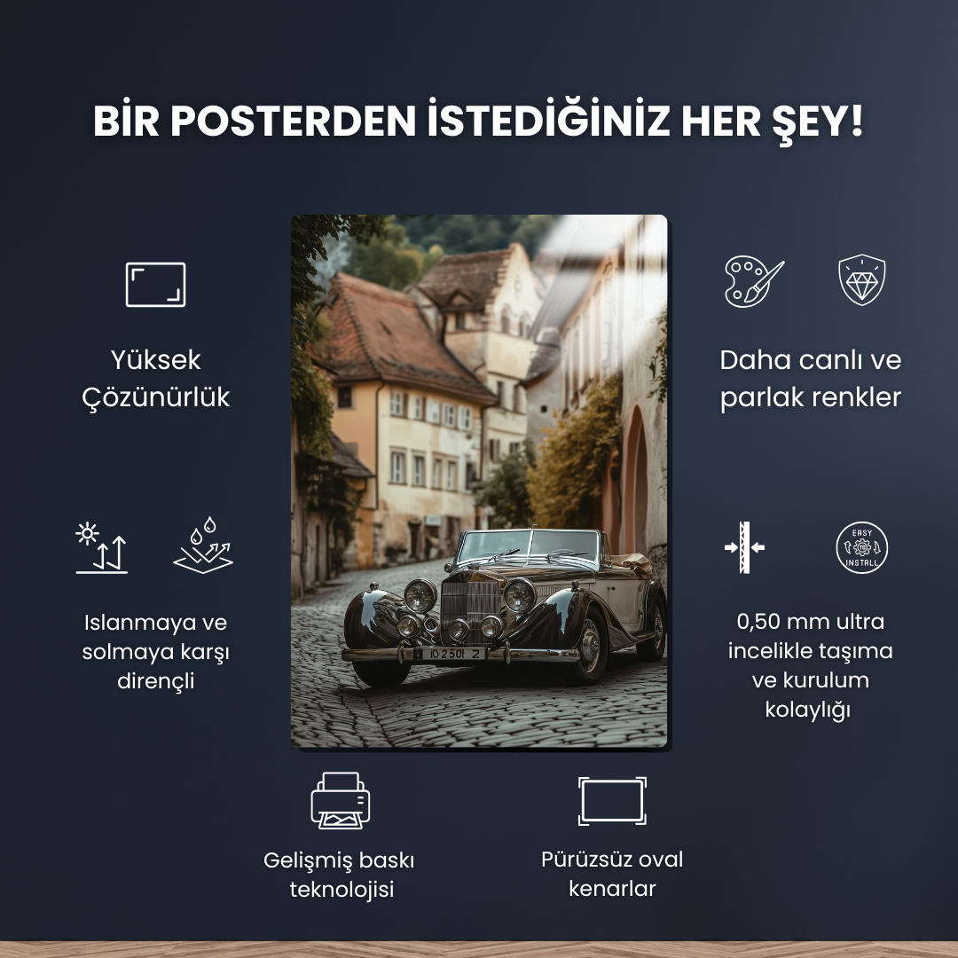 Cobblestone Royale - Metal Poster & Tablo