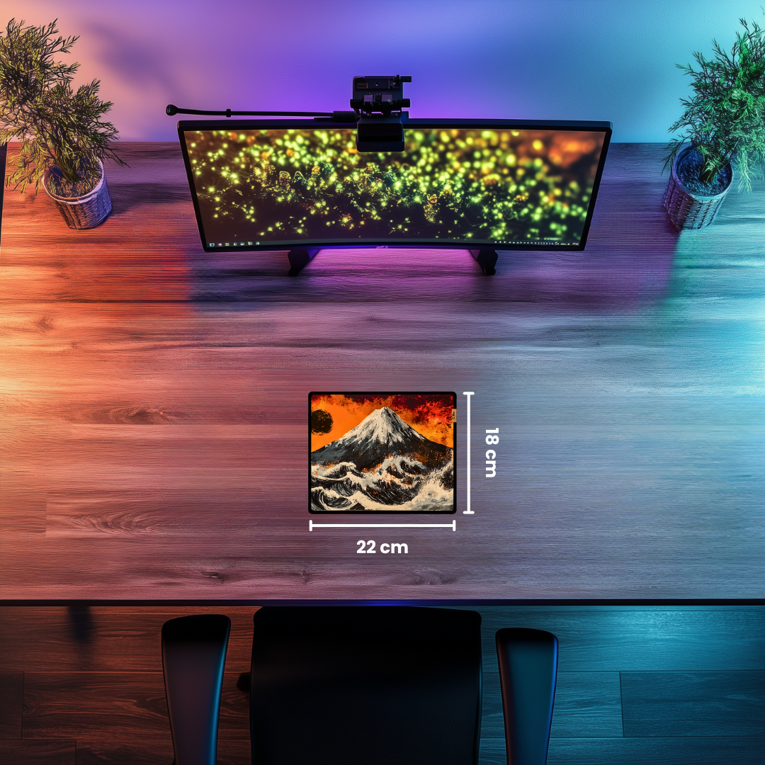 Dağ ve Dalgalar - Mouse Pad & Masa Matı