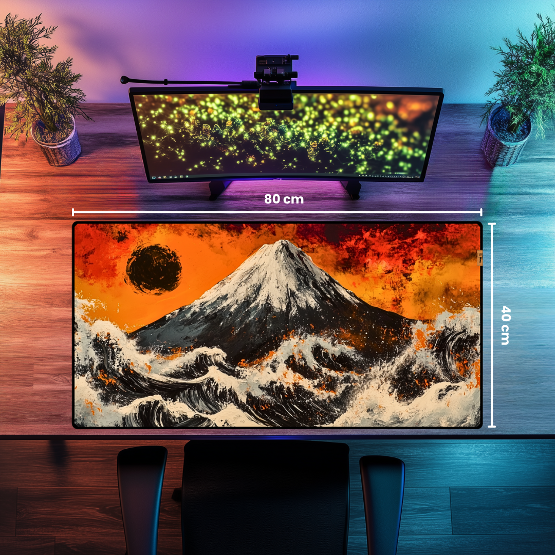 Dağ ve Dalgalar - Mouse Pad & Masa Matı