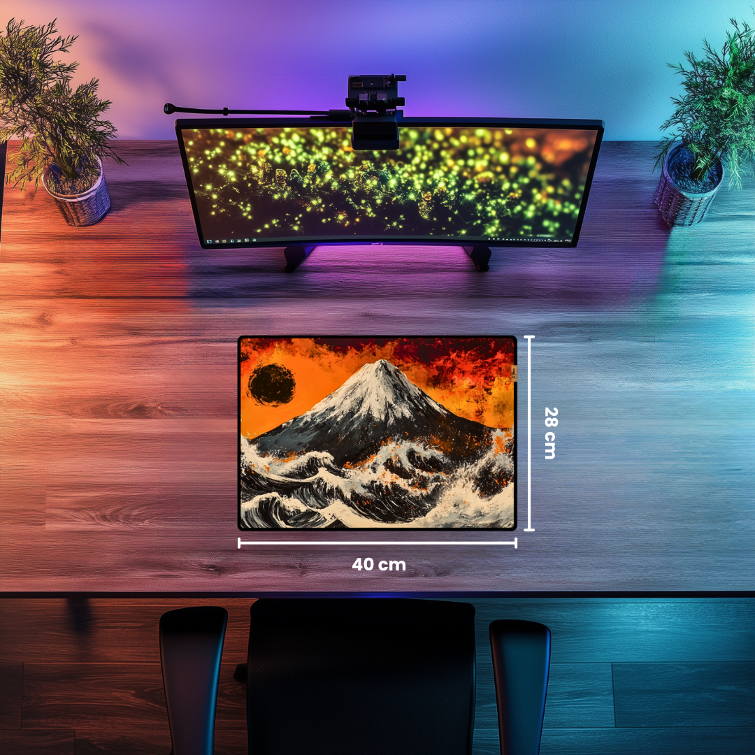 Dağ ve Dalgalar - Mouse Pad & Masa Matı