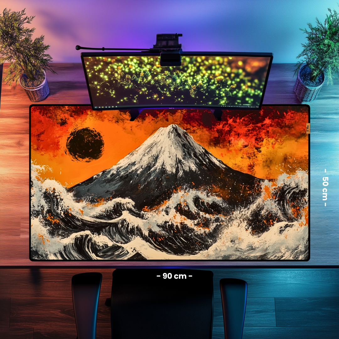 Dağ ve Dalgalar - Mouse Pad & Masa Matı