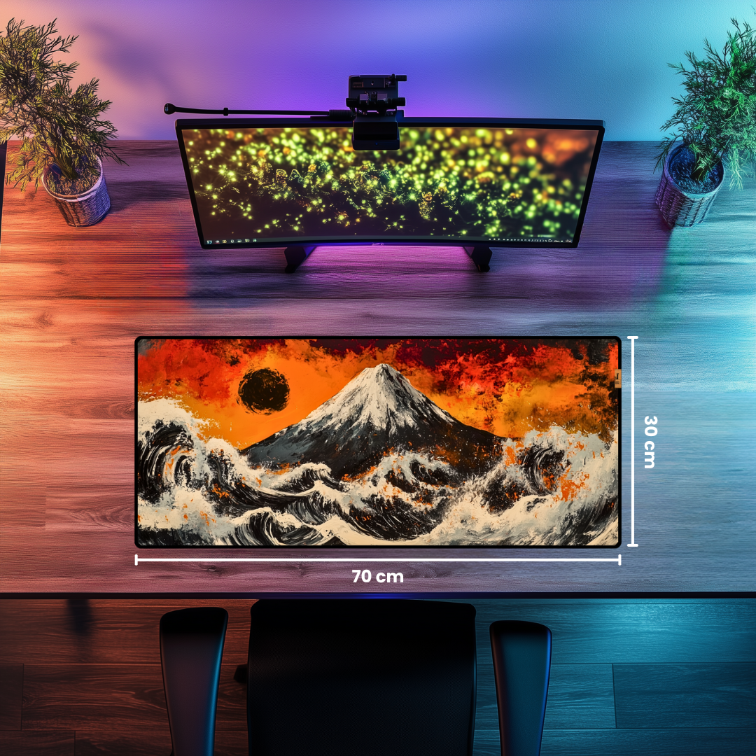 Dağ ve Dalgalar - Mouse Pad & Masa Matı